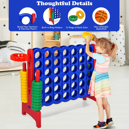 Jumbo 4-to-Score Giant Game Set for Kids-Red
