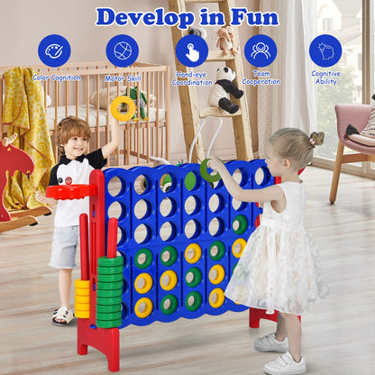 Jumbo 4-to-Score Giant Game Set for Kids-Red