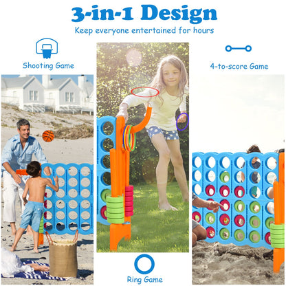 Jumbo 4-to-Score Giant Game Set for Kids-Orange