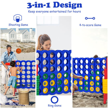 Jumbo 4-to-Score Giant Game Set for Kids-Red