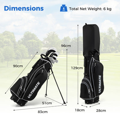 Complete Golf Club Package Set with oversize aluminum driver for Outdoor Use-Black