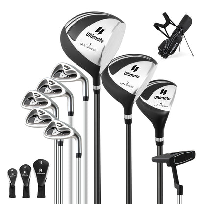 Complete Golf Club Package Set with oversize aluminum driver for Outdoor Use-Black