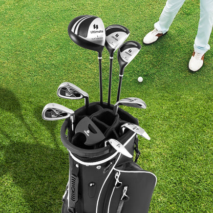 Complete Golf Club Package Set with oversize aluminum driver for Outdoor Use-Black