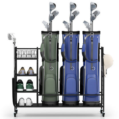 Golf Bag Organizer for Clubs Balls and Golfing Equipment Accessories-Black