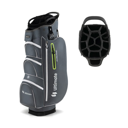 Golf Cart Bag with 15 Way Top Dividers Including Individual Putter Well-Green