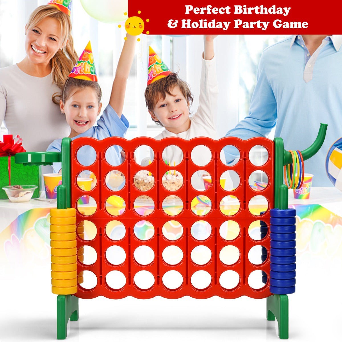 Jumbo 4-to-Score Giant Game Set for Kids-Green