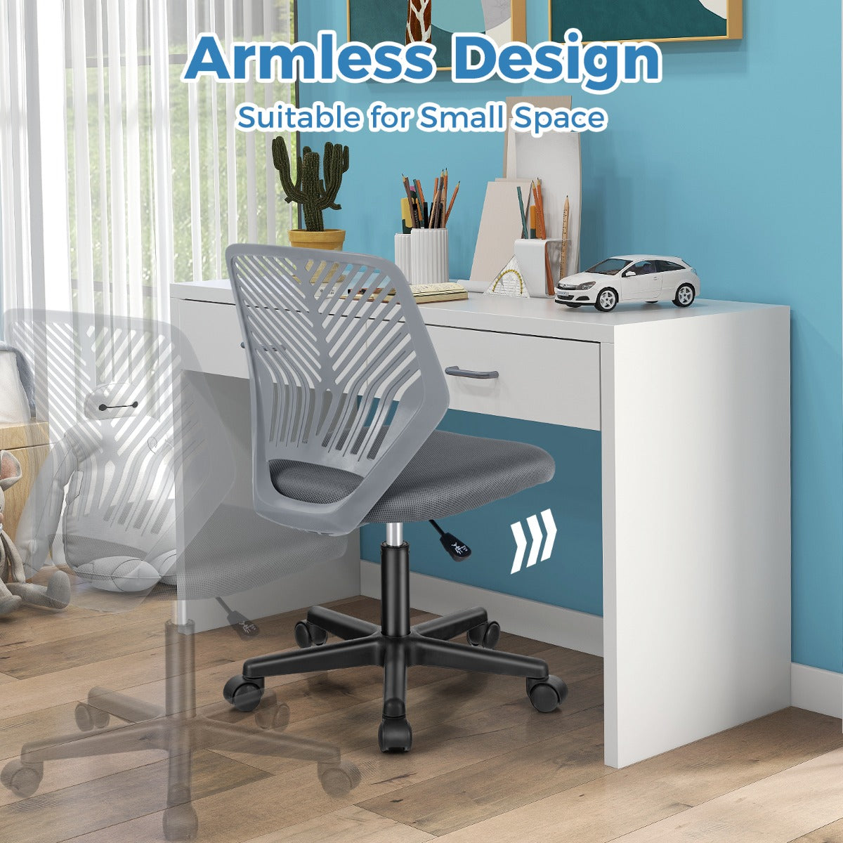 Height-adjustable design ranges from 78.5 to 90 cm to suit users of different ages and heights