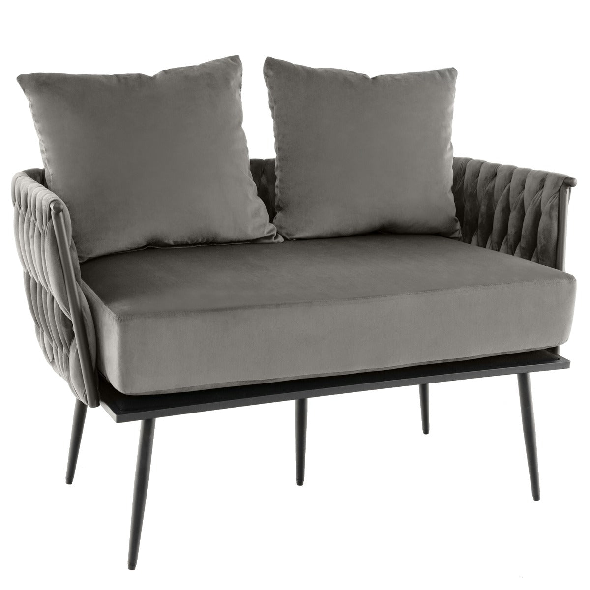 Compact two-seater loveseat with a spacious 95 by 54 cm seating area for comfortable relaxation