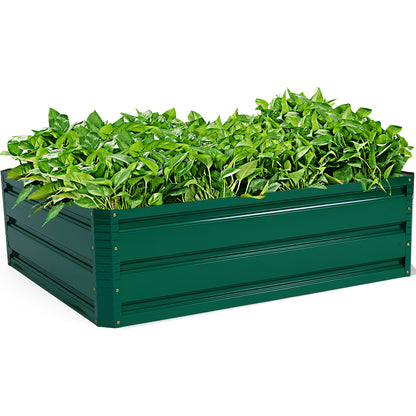 Costway Outdoor Steel Raised Garden Bed for Flowers