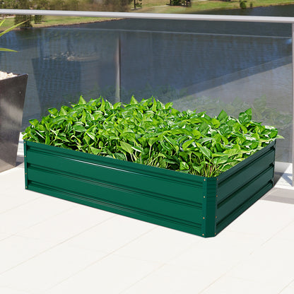 Costway Outdoor Metal Raised Garden Bed Elevated Planter Box