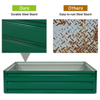 Costway Outdoor Metal Raised Garden Bed Elevated Planter Box