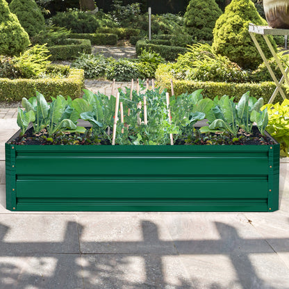 Costway Outdoor Metal Raised Garden Bed Elevated Planter Box