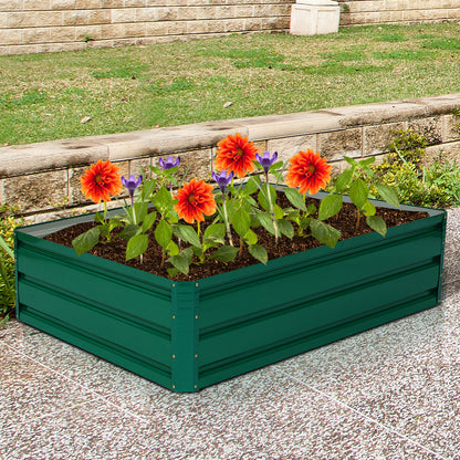 Costway Outdoor Metal Raised Garden Bed Elevated Planter Box