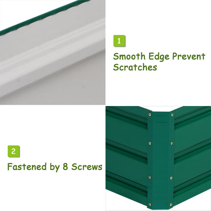 Costway Outdoor Metal Raised Garden Bed Elevated Planter Box