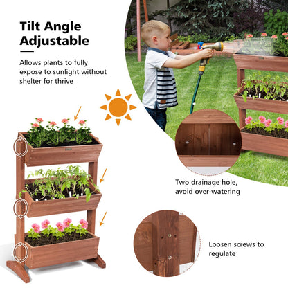 Smooth brown wood surface is easy to wipe clean and suits gardens, balconies, and living rooms