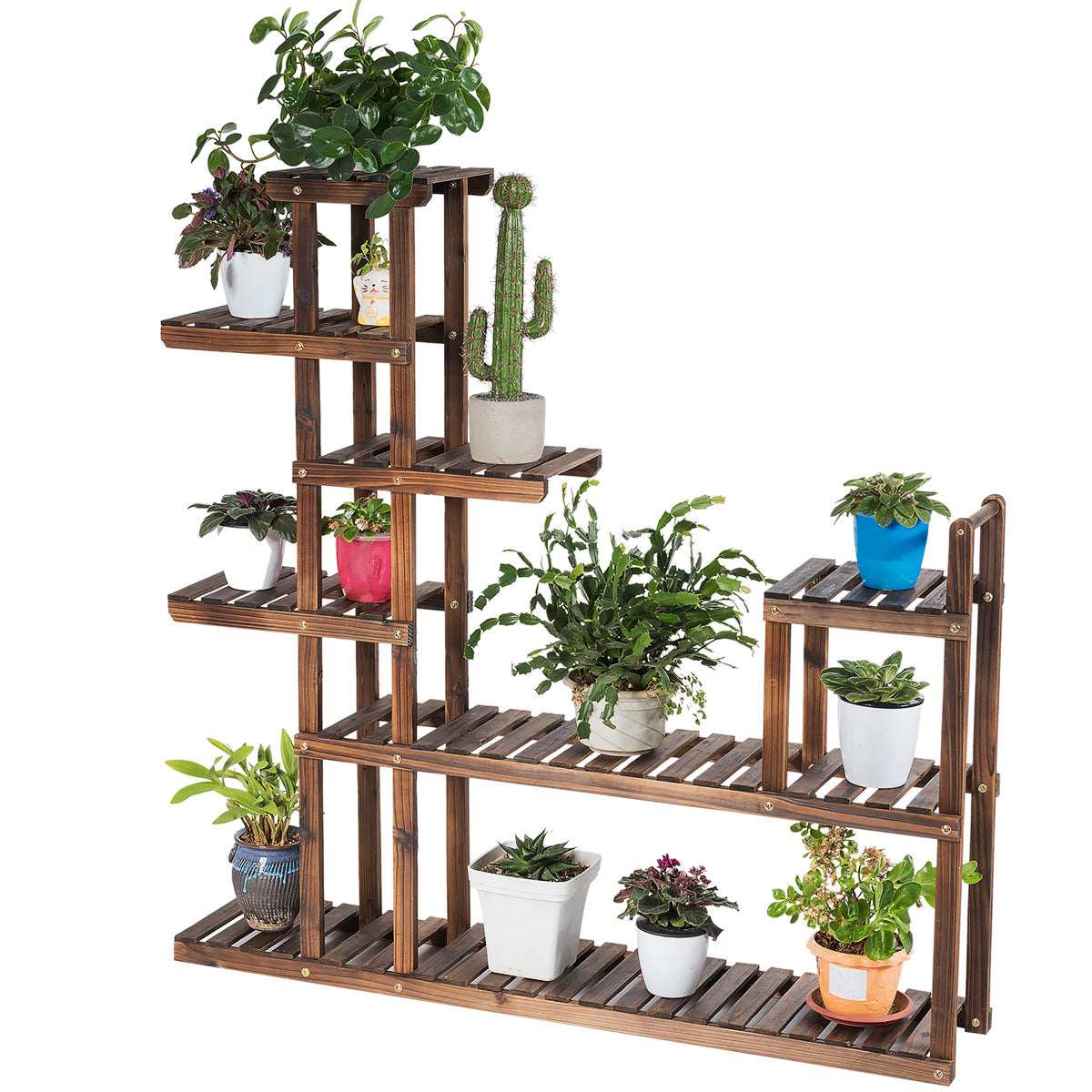 Costway Multifunctional 7-Level Plant Stand for Balcony, Garden, Living Room
