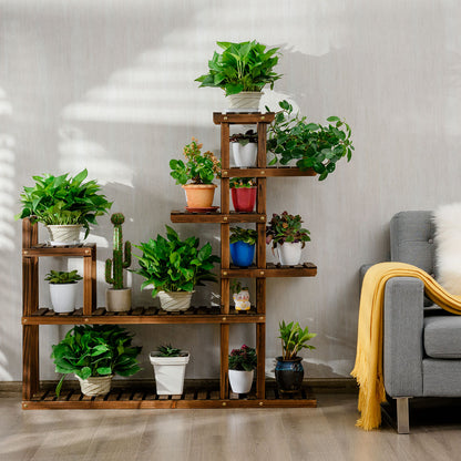 Costway Multifunctional 7-Level Plant Stand for Balcony, Garden, Living Room