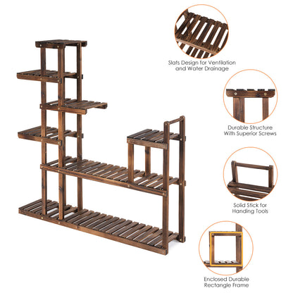 Costway Multifunctional 7-Level Plant Stand for Balcony, Garden, Living Room
