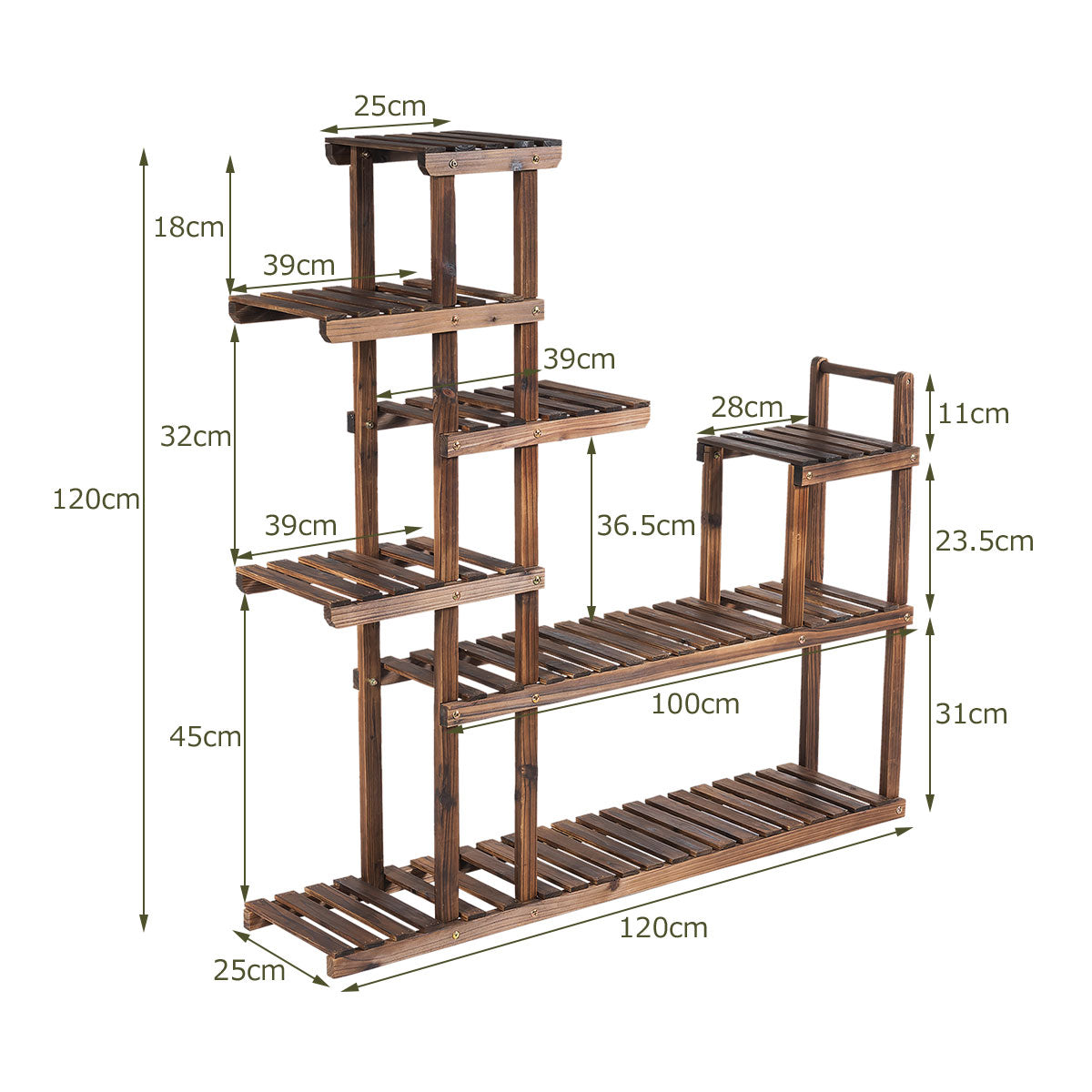 Costway Multifunctional 7-Level Plant Stand for Balcony, Garden, Living Room