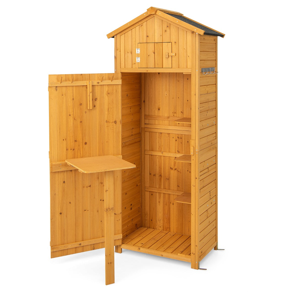 Outdoor Storage Cabinet with Lockable Doors for Garden