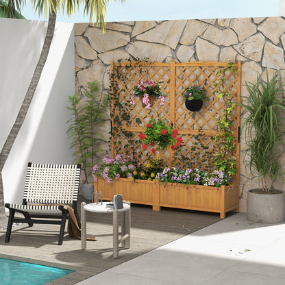 Raised Garden Bed with Trellis for Indoor & Outdoor Use