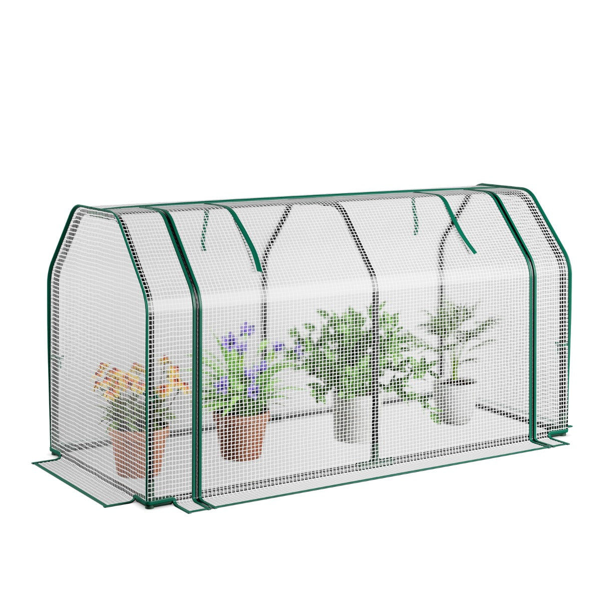 Costway Portable Greenhouse with Roll-Up Zippered Door for Garden
