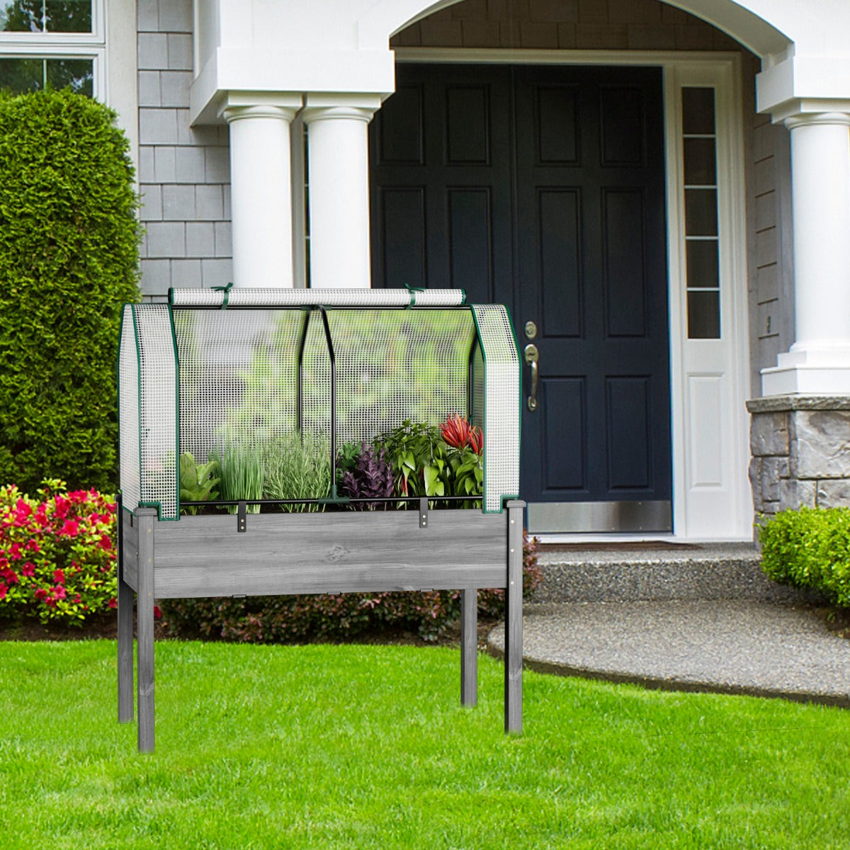 Costway Portable Greenhouse with Roll-Up Zippered Door for Garden
