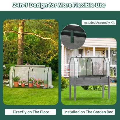 Costway Portable Greenhouse with Roll-Up Zippered Door for Garden