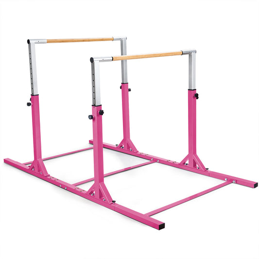 Kids parallel bars adjust through 11 height levels from 96 to 140 cm as children grow