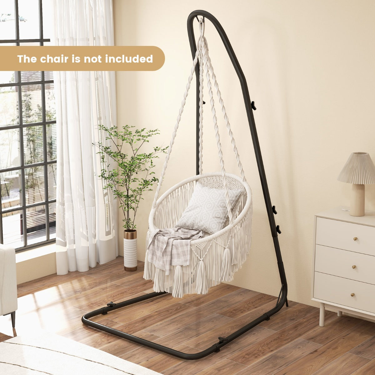 Costway Hammock Chair Stand Adjustable with Safety Hook