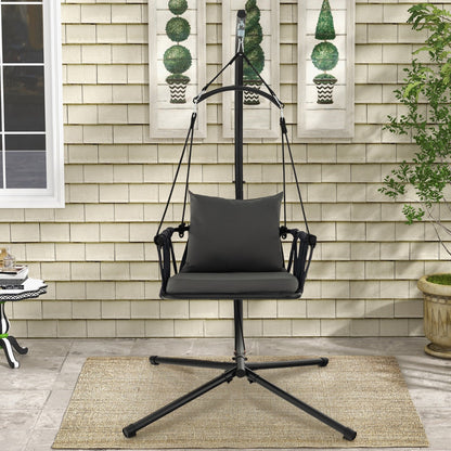 Woven polyester backrest adds elegant style while providing comfortable support for your back