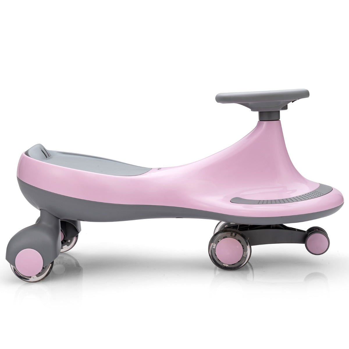 High Bounce Wiggle Car for Kids Swing Car Indoors and Outdoors-Pink
