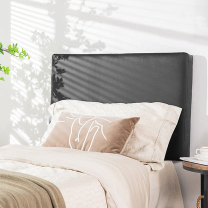 Soft cushioned headboard with skin-friendly fabric and supportive padding for bedtime comfort