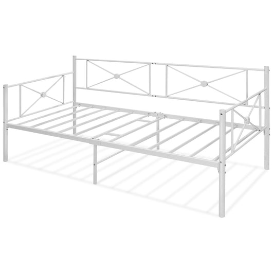 Costway Metal Twin Size Daybed Frame with Steel Support for Bedroom