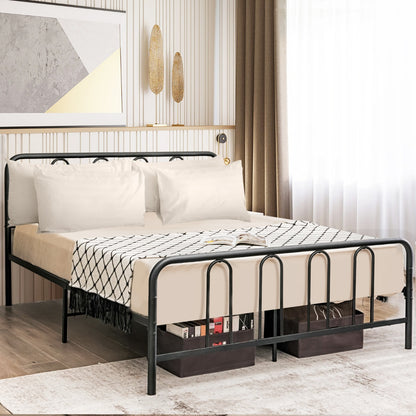 Costway Full/Queen Size Metal Bed Frame with Non-slip Foot Pads Full Size