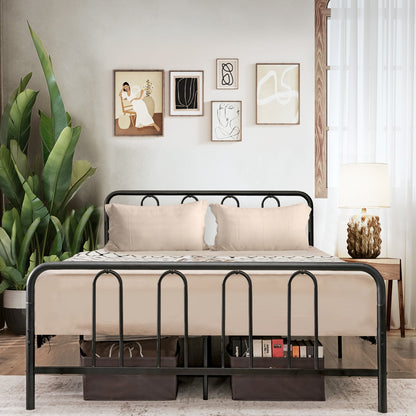 Costway Full/Queen Size Metal Bed Frame with Non-slip Foot Pads Full Size