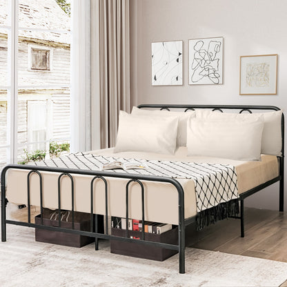 Costway Full/Queen Size Metal Bed Frame with Non-slip Foot Pads Full Size
