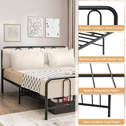 Costway Full/Queen Size Metal Bed Frame with Non-slip Foot Pads Full Size