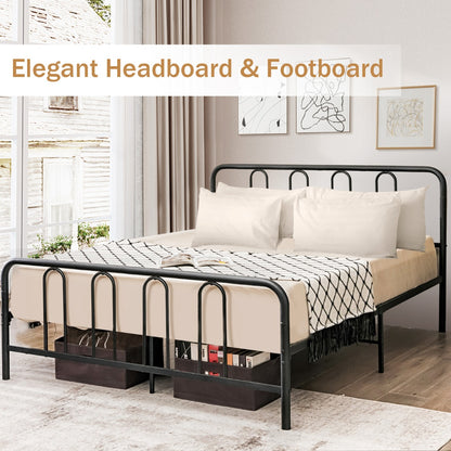 Costway Full/Queen Size Metal Bed Frame with Non-slip Foot Pads Full Size
