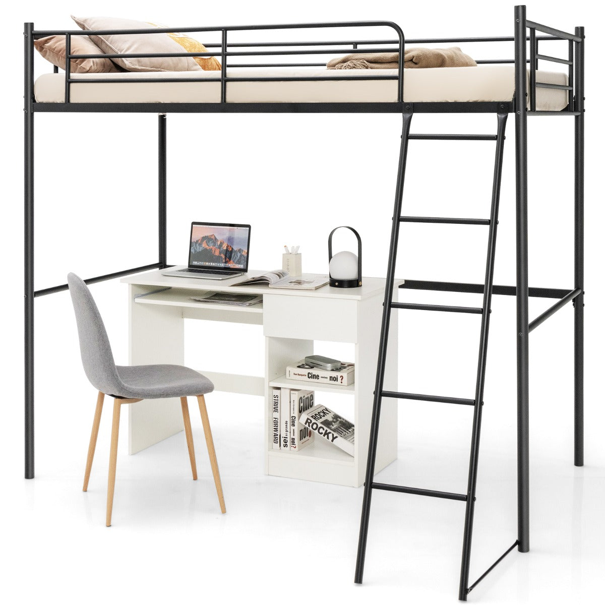 Smooth steel frame and durable connections provide dependable support for daily sleeping use