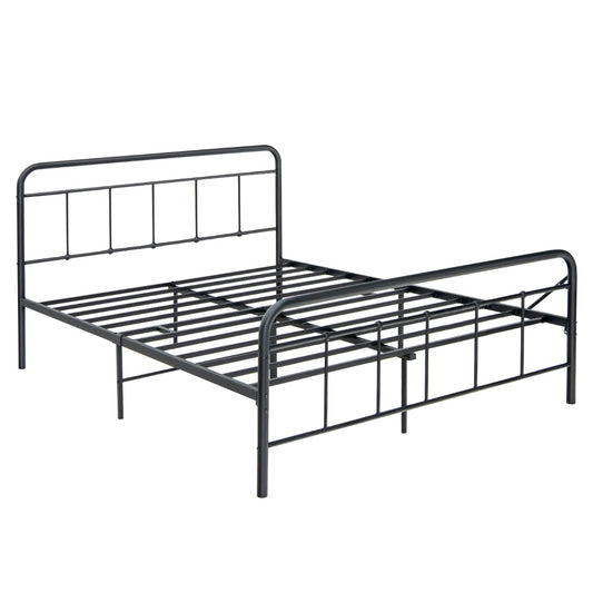 Costway Full/Queen Size Metal Bed Frame with Headboard &amp; Footboard-Full