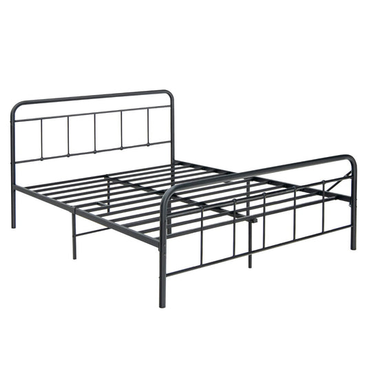 Rust-resistant metal bed frame provides reliable support and resists cracking, deformation, and long-term wear