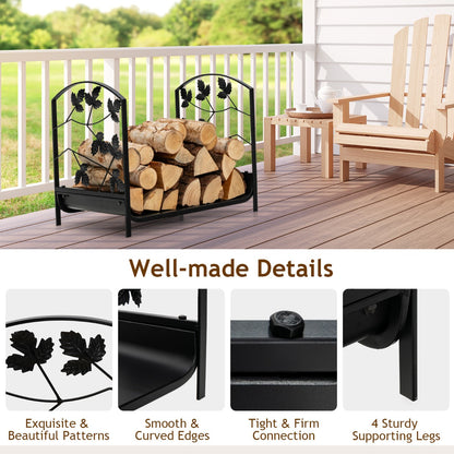 Heavy-Duty Firewood Rack with 50 kg Load Capacity for Stove, Fire Pit