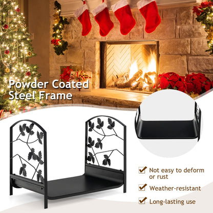 Heavy-Duty Firewood Rack with 50 kg Load Capacity for Stove, Fire Pit