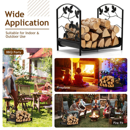 Heavy-Duty Firewood Rack with 50 kg Load Capacity for Stove, Fire Pit
