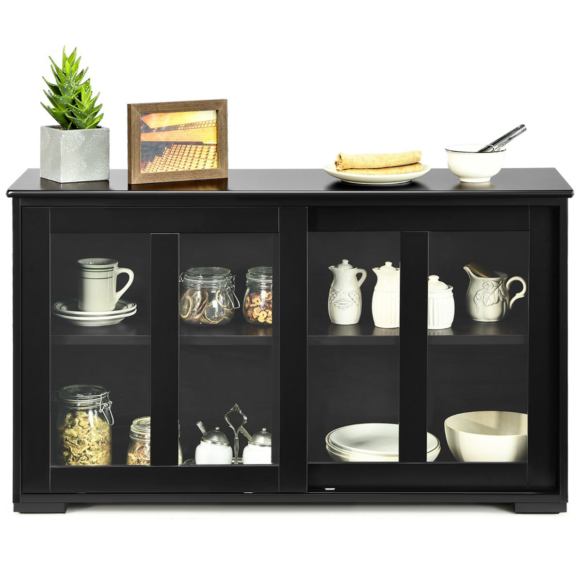 Costway Kitchen Storage Sideboard with Adjustable Shelf