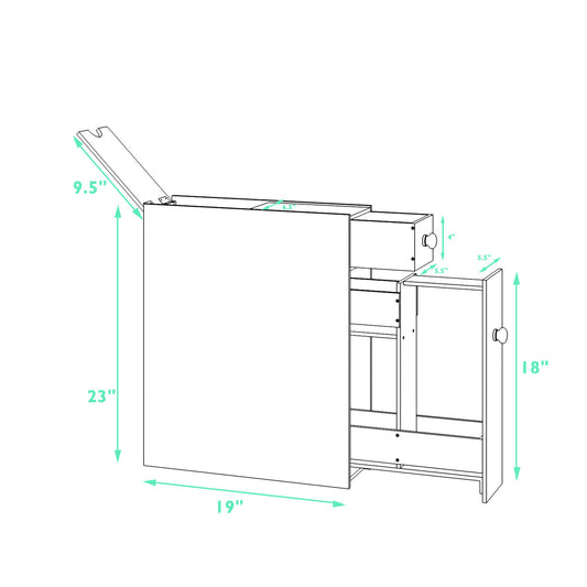 Slim bathroom storage cabinet with waterproof finish, slide-out drawers, and compact space-saving design