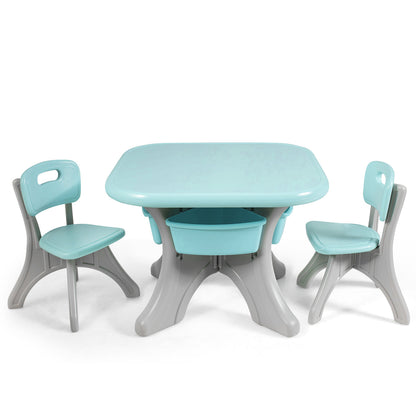 Lightweight kids furniture set is easy to move, assemble, disassemble, and clean without tools