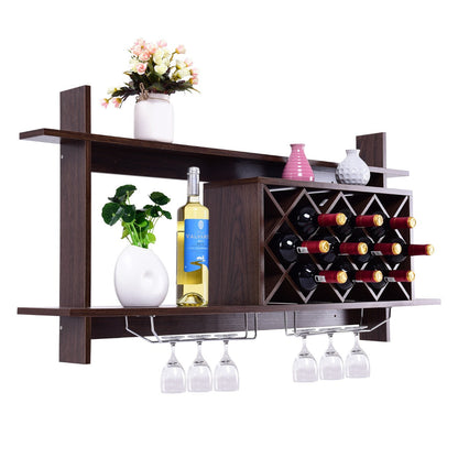 Stainless steel wine glass holders help six glasses dry quickly while keeping them accessible