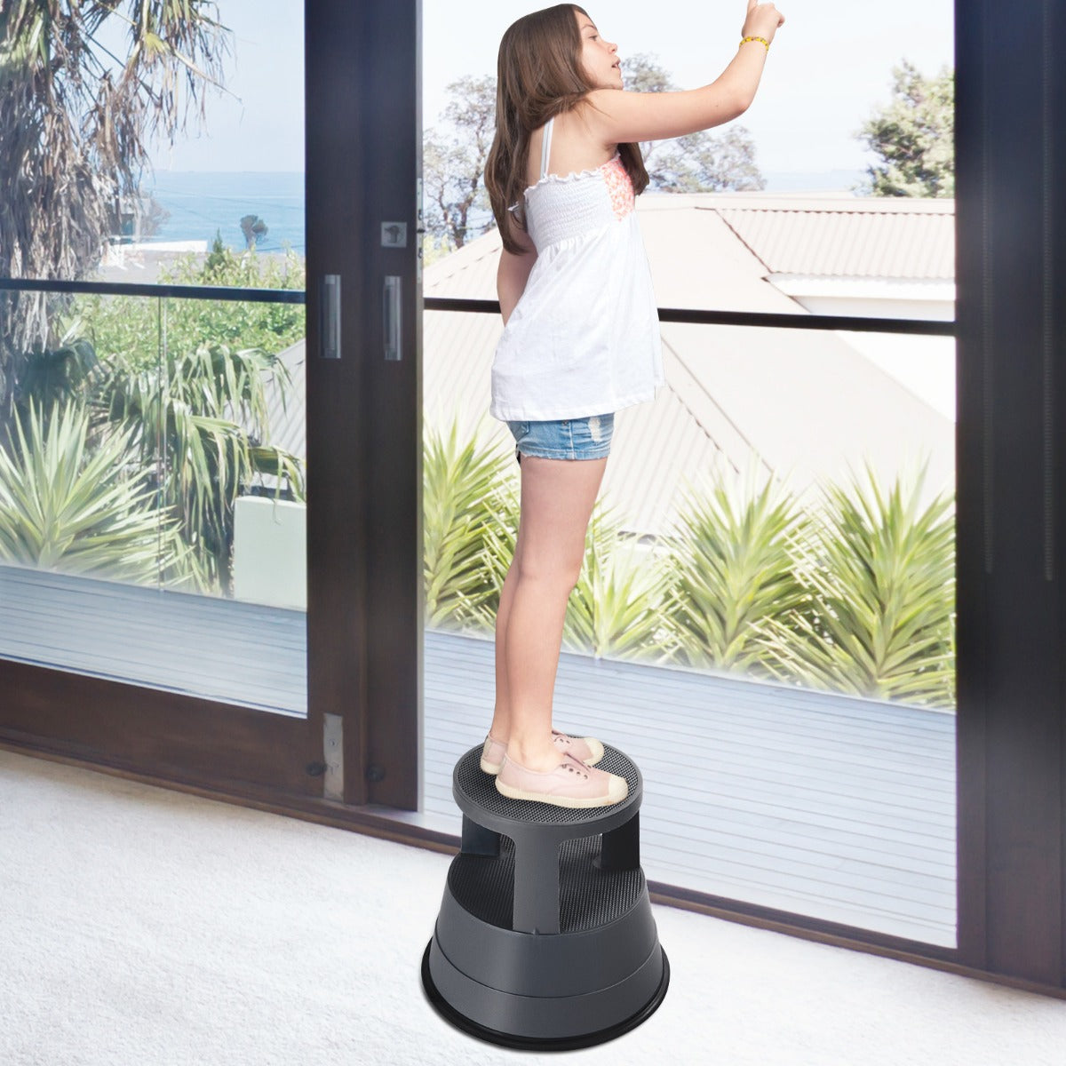 Kick Stool Ladder with Non-Slipping Platform for Kitchen/Bathroom